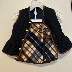 Janie and Jack Navy and Brown Kids Matching Set